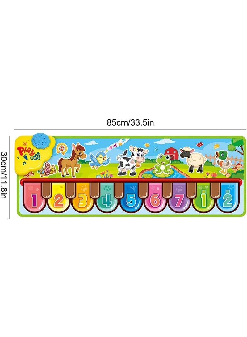 Interactive Musical Playmat with 25 Animal Sounds & Dance Features - Colorful PVC Piano Keyboard Touch Blanket for, Early Learning & Fun Family Bonding Activity, Perfect Gift for Boys and, Family Fun Time | Colorful Floor Mat | Safe for - Image 4
